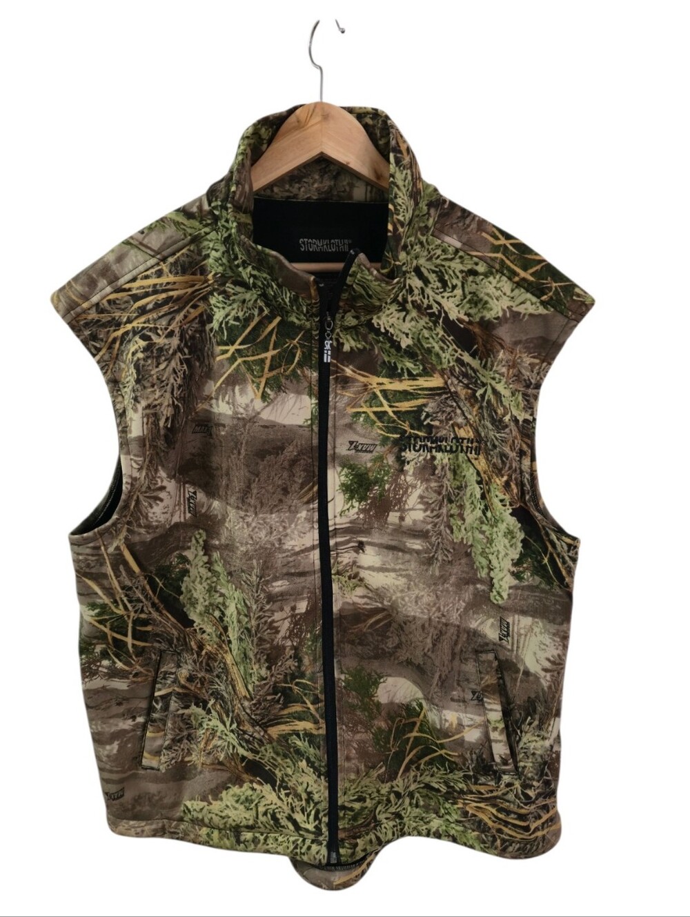 Stormkloth Max-1 Advantage Camo Technical Windproof Vest Full Zip Size Large